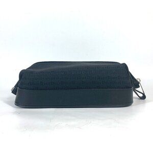 Dior logo Cluch Bag bag Pouch Canvas/Leather Black